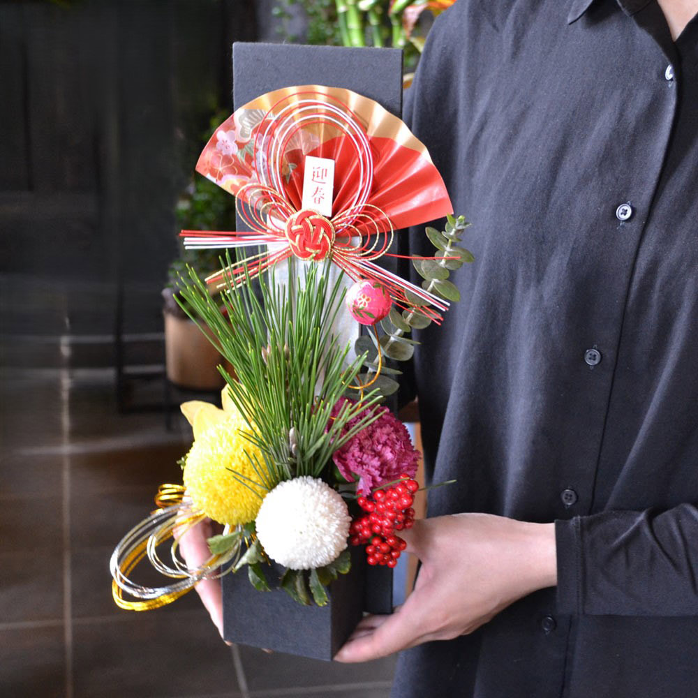 お正月アレンジ 吉祥（きっしょう） 正月飾り 壁飾り 壁掛け お正月 花 迎春アレンジ